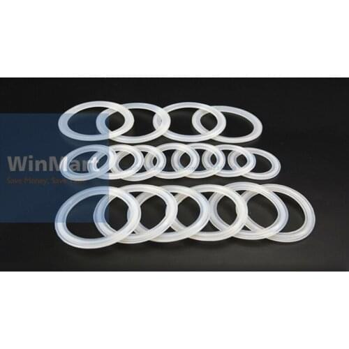 5pcs Sanitary Tri Clamp Silicone Gasket I / D 32x50.5mm O/D Type Ferrule Flange Sealing Gasket Ring Washer