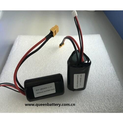 3S1P QB20650 10.8V 2600mAh battery pack for QB 20650 with XT60 and 3p balancer wires
