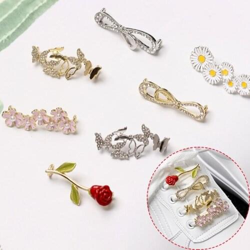 Shoes Accessories Creative Shoelace Buckle Gifts Fashion Mini Alloy Shoe Clips Shoelaces Clips Decorations Charms 1Pc
