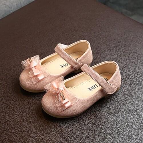 Baby girls shoes Kids Toddler Leather shoe PU princess dancing shoe Infant Baby Girls Single Shoes Party flat Shoes for girl CD