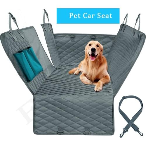 Dog Car Seat Waterproof Pet Carrier Cover Breathable Car Back Seat Mat Visual Mesh Window Hammock Cushion Protector Dog Stuff