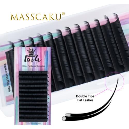 Free eyelashes samples lash vendors 100% faux mink natural 8-16mm matte deep black lash flat ellipse eyelash extension