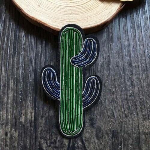 Brooch Imported Silk Hand Embroidered Imported Clothing Chapter New Cactus Factory Custom Badge PATCH