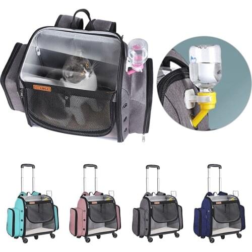 Cat Carrier Official Travel Caravan Bag Full Transparent Environmental Protection PVC Rod Design Can Put Pet Daily Necessities