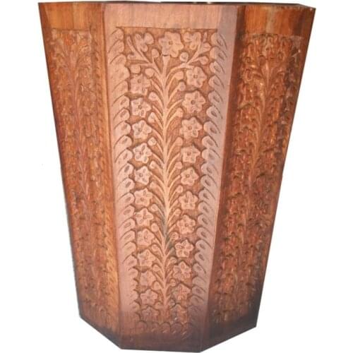 Pakistan craft wooden trash can