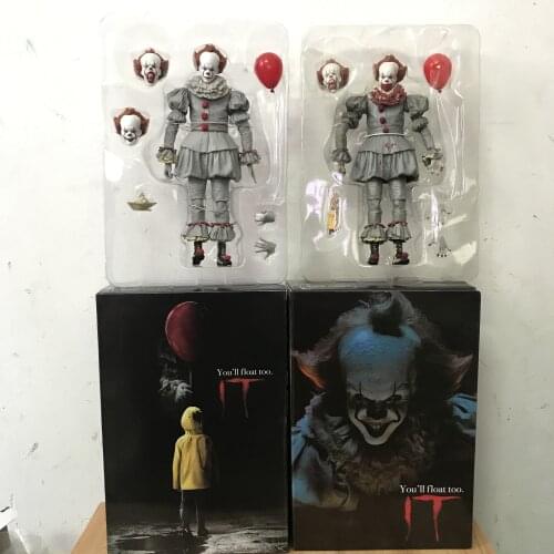 7.2inch NECA Pennywise Stephen Kings It Pennywise Action Figures Model toy halloween birthday gift doll