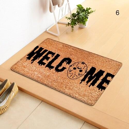 Creative Letter Printed Doormat Multi-purpose Absorbent Non-Slip Blanket for Kitchen Bedroom Bathroom JS22
