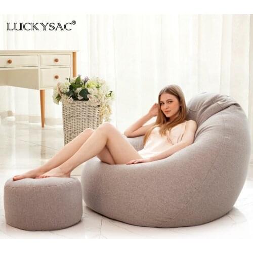 Luckysac Lazy Sofa Japanese Style Single Bed & Breakfast Casual Bean Bag Hotel Lazy Recliner Oversized Tatami