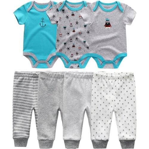 Fashion 2020 Summer Short Sleeve Baby Romper Mid Baby pant Newborn Outfits Clothing boy girl jumpsuit Kids Clothes sets