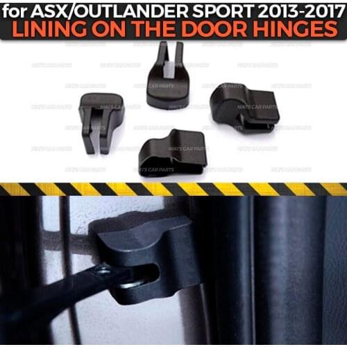 Lining on the door hinges case for Mitsubishi ASX/Outlander Sport 2013-2015 ABS plastic 1 set / 4 pcs molding decoration car