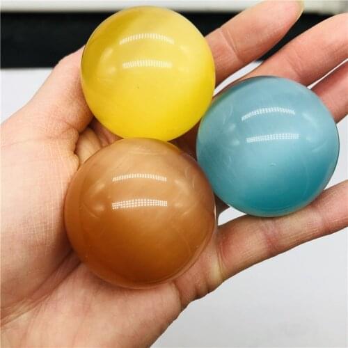 Natural quartz cats eye crystal healing ball home decor embellished crystal ball holiday birthday gift