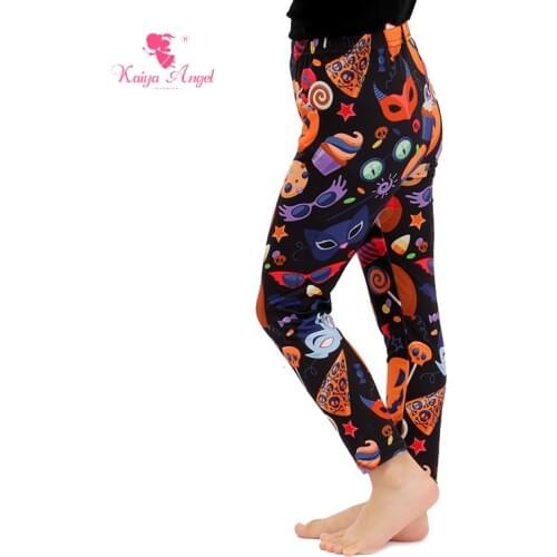 2018 Kaiya Angel Newest Wholesale Halloween Milk Silk Party Pants Baby pajamas Toddler White ghost mask candy Infant pants