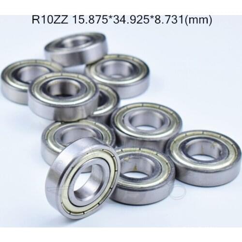 R10zz 15.875*34.925*8.731(mm) 10pieces bearing metal sealed ABEC-5 chrome steel bearings hardware
