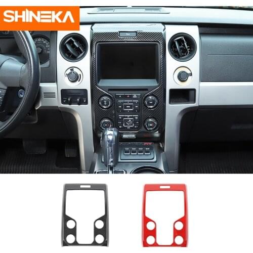 SHINEKA Interior Accessories For Ford F150 Car Center Console Panel Decoration Stickers For Ford F150 2013-2014 Car Styling