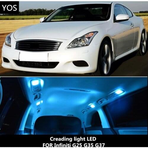 Car reading light LED FOR Infiniti G25 G35 G37 car interior lighting atmosphere light modification 6000K 12V 10PCS