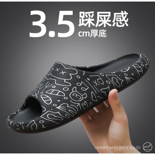 Slippers Anti-slip Wear-resistant Slippers Graffiti Shoes for Men Slippers Designer Shoes Men Bathroom Slippers Ladies Slippers
