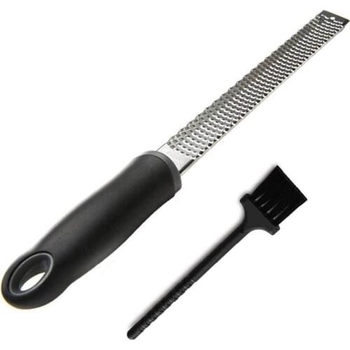 Cheese Chocolate Grater Lemon Fruit Zester Sharp Durable Scraper High-Quality Stainless Steel Kitchen Tool Set Cleaning Brush