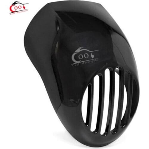 Grill Prison Cowl Cafe Headlight Mask Front Fairing Fly Screen Visor For Dyna Sportster XL 883 Headlight Mask Front Fairing