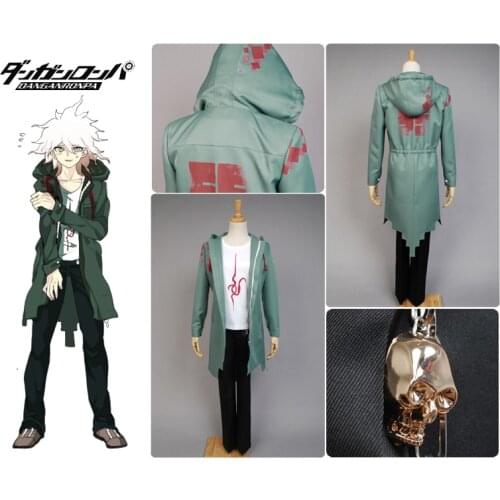 In Stock) Super Danganronpa 2 Cosplay Costume Nagito Komaeda Nagito Army Green Jacket Coat Only Cosplay Costume