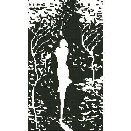 Top Quality lovely counted cross stitch kit Autumn Beauty autumn leaves woman girl silhouette