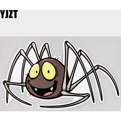 YJZT 15.6CM×8.9CM Lovely Cartoon Spider Cool Car Sticker PVC Decal 11C-0132