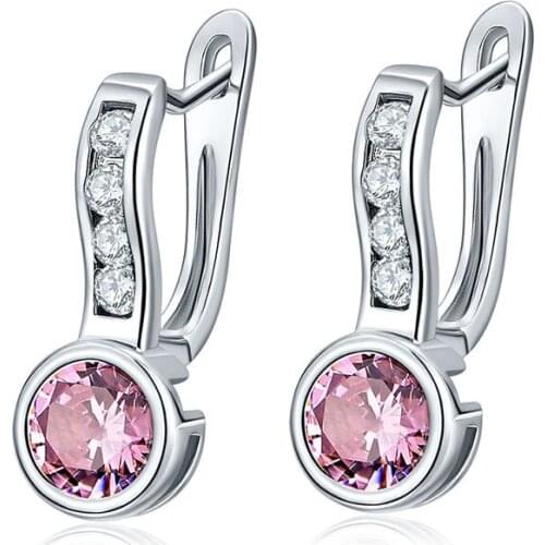 ZSLBS Charm Hoop Earrings Fashion Jewelry For Women Cubic Zirconia Crystal Piercing Earing Pendientes Mujer Boucle Oreille Femme