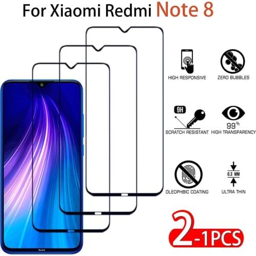 1-2PCS Tempered Glass For Xiaomi Redmi Note 8 Glass Screen Protection on for Xiaomi Redmi Note 8 Premium HD Protective Glass