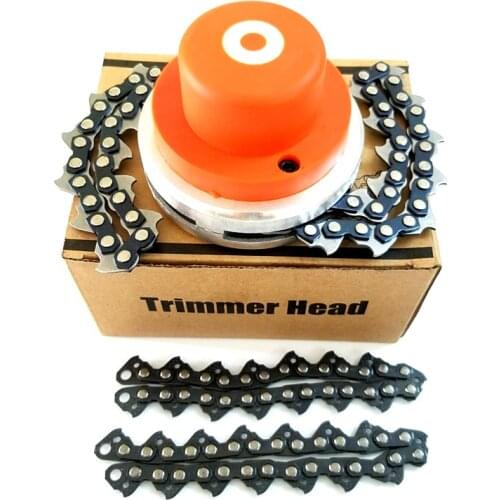 1Set Lawn Mower Chain Grass Trimmer Head Chain Brushcutter w/ Alternate chain for Garden Lawn Mower Parts for Garden Tools