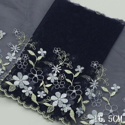 29/30yards Navy Flower Mesh Tulle Embroidery Lace Trim DIY Handmade Garment Needlework Sewing Accessories Doll Decoration