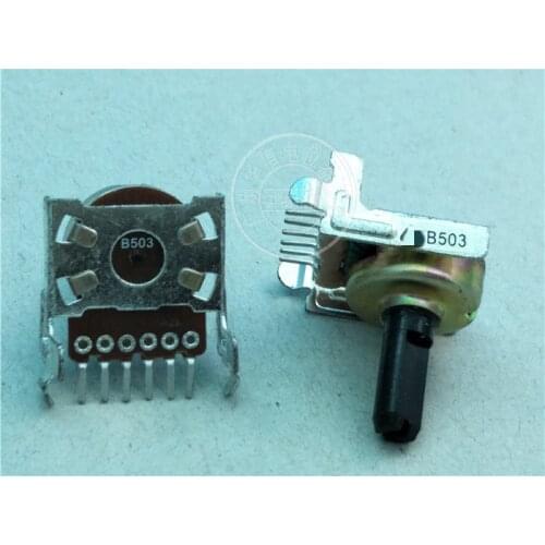 4pcs 161-type horizontal double potentiometer B50K / handle length 15MMF / 6 feet