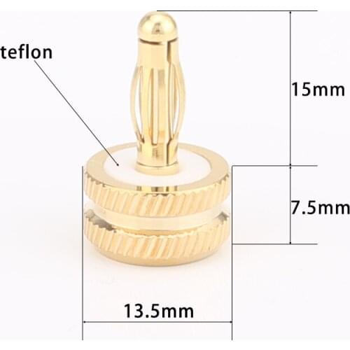 4pcs High Quality Noise Reducing Caps Gold CAP Speaker Amplifier Terminal Binding Post