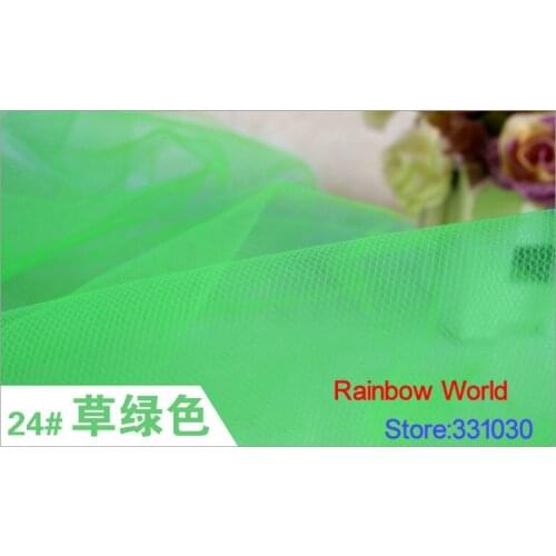 5 meter medium hardness green mesh cloth fabric for DIY wedding veil children dress headwear material