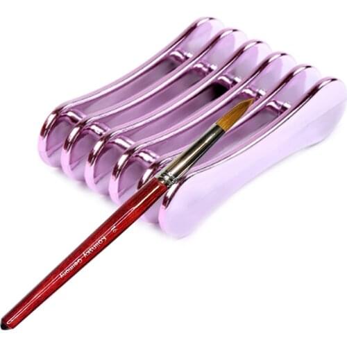 5 grid electroplating color mini nail pen holder phototherapy pen crystal pen holder makeup brush shelf nail tools