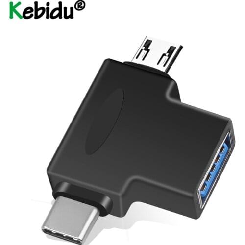 USB Adapter USB 3.0 OTG Cable Adapter Micro USB Type C 3 In 1 Converter For Xiaomi Redmi 5 Plus For Samsung Galaxy S8