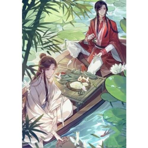 Diy 5D Diamond Painting Tian Guan Ci Fu Anime Embroidery Cross Stitch Cartoon Figure Poster Full Drill Mosaic Home Decor GJ012