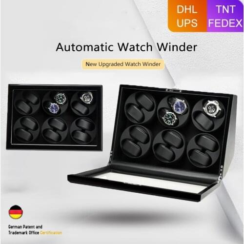 Automatic Watch Winder with 12 watches Wood Box Quiet Japanese Mabuchi Motor Adjustable Modes Watch Storage Winding Boxes Case