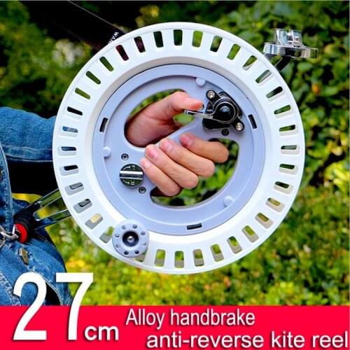 Free shipping high quality 27cm kite reel handbrake anti-reverse wheel outdoor flying kites for adults wind sock eagle factory