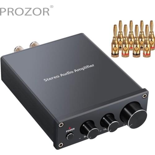 Digital Power Stereo Audio Amplifier 2 Channel HiFi Class D Integrated Amp RCA Analog Input with Bass and Treble Control 50W+50W