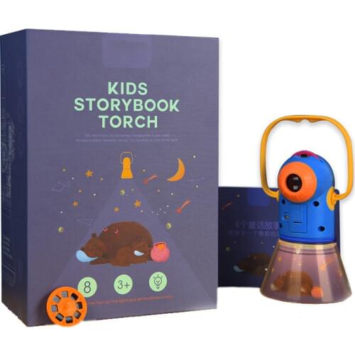 Baby Sleeping Story Flashlight Projector Lamp Toys For Kids Multifunctional Story Children Luminous Early Education Learning Toy