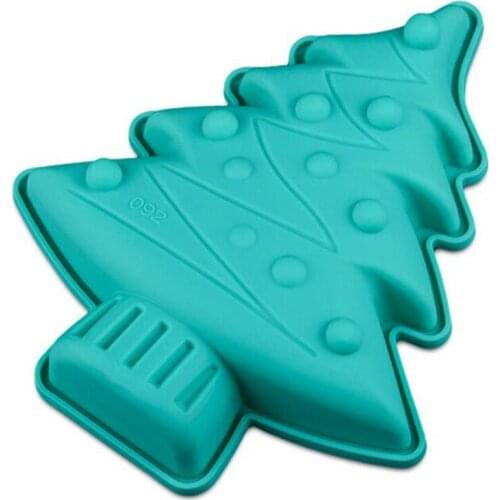 Microwave Oven Silicone cake mold DIY Soap mold Christmas tree Jelly Pudding Mousse Mold