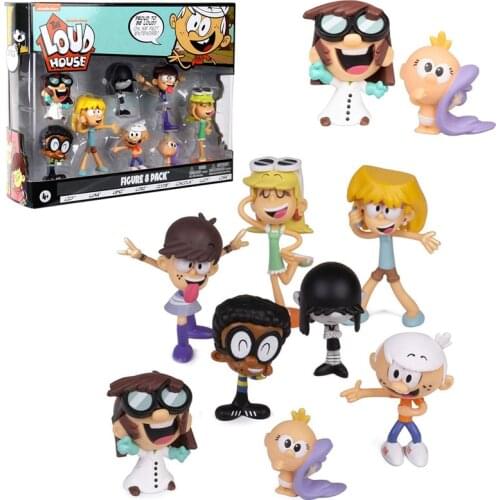 Loud House Action Figure toys 8 pieces/set Lincoln Clyde Lori Lily Leni Lucy Lisa Luna Figure Toys for Children christmas gift