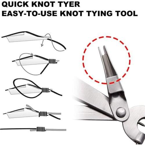 HG Fishing Quick Knot Tool Fast Tie Nail Knotter Line Cutter Clipper Nipper Hook Sharpener Fly Tying Tool Fishing Tackle Gear