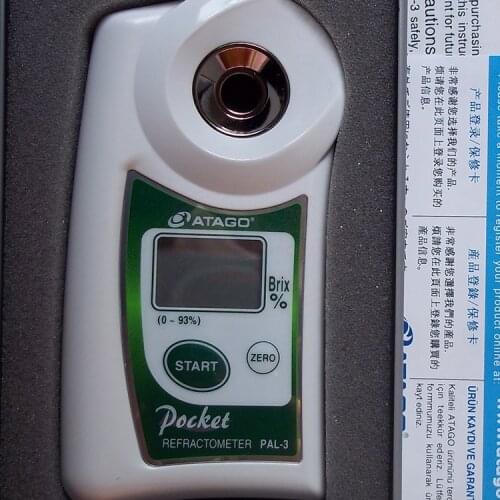 FAMOUS brand ATAGO refractometer digital sugar meter PAL-3 0-93% detection instrument