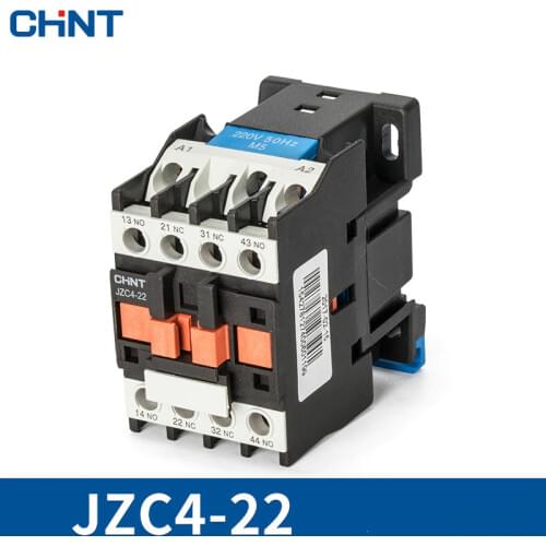 CHINT Relay Contact Type Relay JZC4-22 Middle Relay AC220V 2 Open 2 Close
