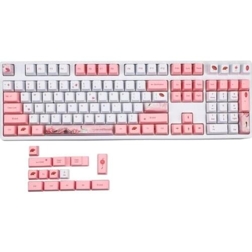 Sakura OEM PBT Cherry Blossom Keycap Mechanical Keyboard Dye-Sublimation Keycap Hot New