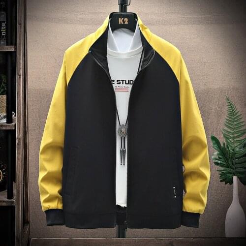 2021 Spring And Autumn New Fashion Casual Jacket Top Trend Stand Collar Youth Handsome Simple Mens Wear