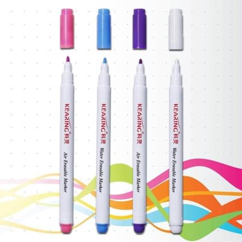 4pcs Air / Water Erasable Marker Pen Fabric Marker School Pens Writing Marking Stationery Office Color Effect NoteTextile D K4U7