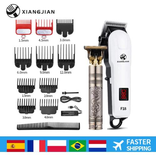 XIANGJIAN Electric Hair Clipper Man LCD Shaver Trimmer For Men Barber Professional Beard Rechargeable Hair Cutting Machine Set