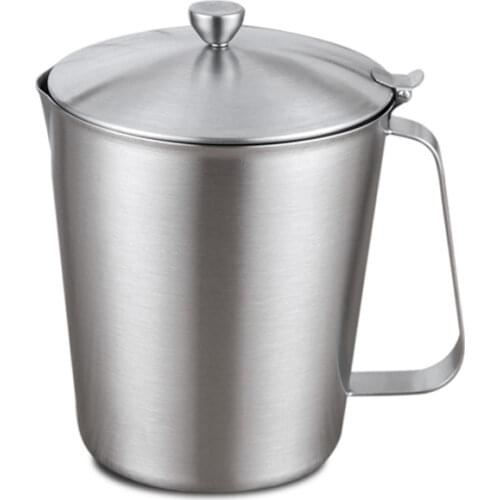 With Cover 500ml/700ml/1000ml/1500ml 304 Stainless Measuring Scale Cup Graduated Cylinder Milk Tea Baking Spoon