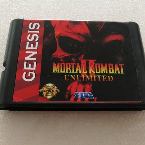 Mortal Kombat II Unlimited 16 Bit MD Game Card For Sega Mega Drive Genesis
